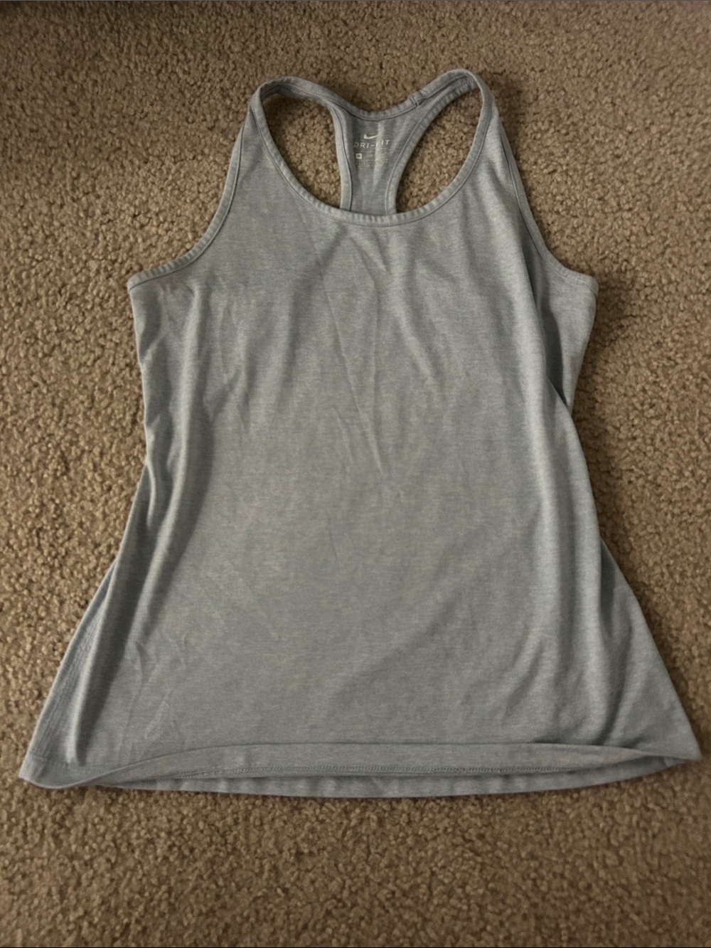 Nike Light Gray Racerback Tank Top